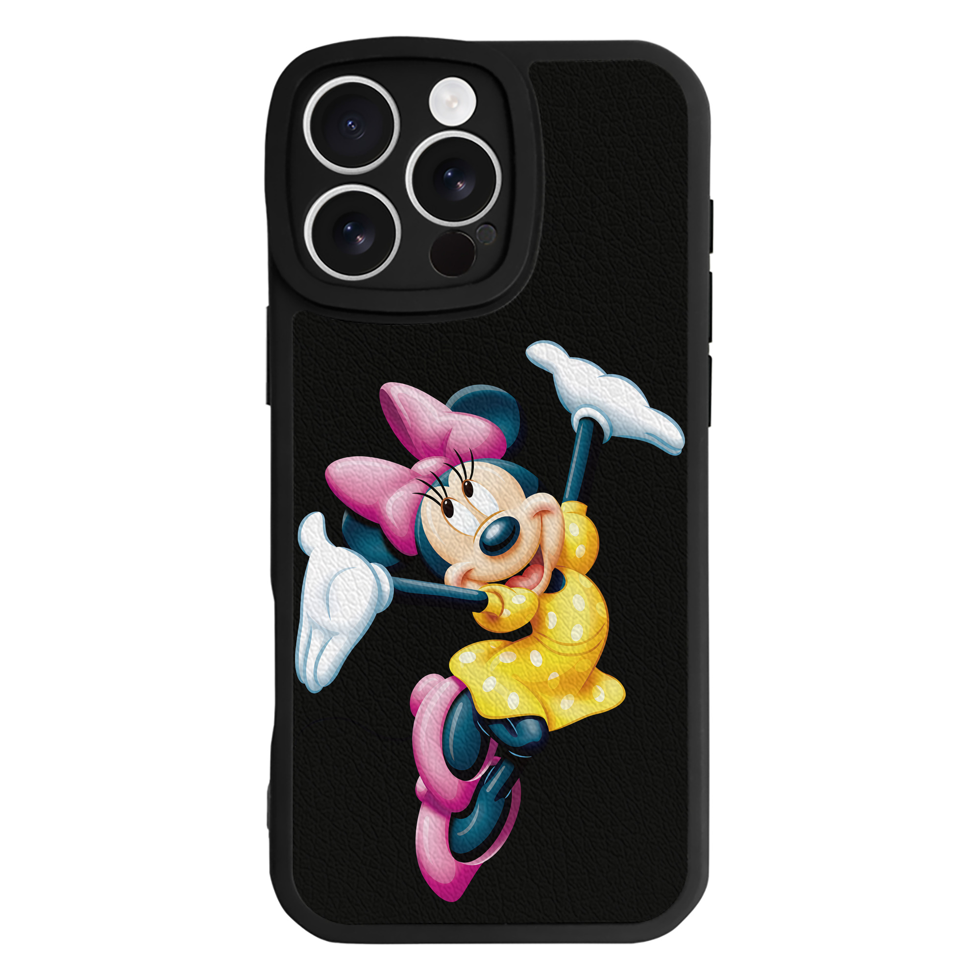 （画像用） ミッキーマウス Mickey Mouse 【iPhone 16シリーズ対応】シリコンスマホケース（レザー調） 材質：シリコン